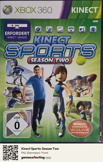 Kinect Sports: Season Two Xbox 360, Germany box front