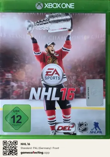 NHL 16 Xbox One, Germany box front