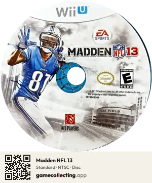 Madden NFL 13 Nintendo Wii U, NTSC disc