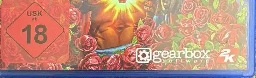 Borderlands 3, the USK square on its front