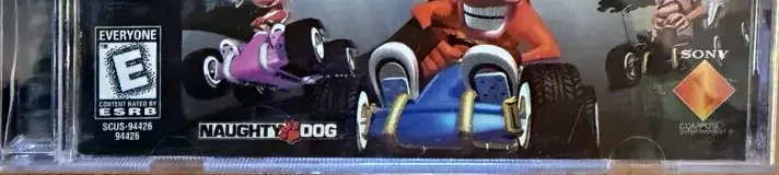CTR Crash Team Racing, the ESRB box on its front