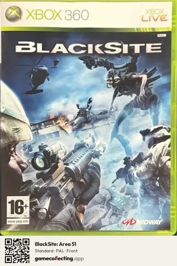 BlackSite: Area 51 Xbox 360, PAL box front