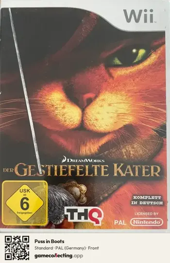 Puss in Boots Nintendo Wii, Germany box front