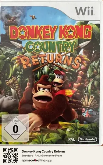 Donkey Kong Country Returns Nintendo Wii, Germany box front