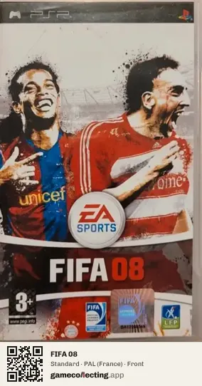 FIFA 08 PlayStation Portable, France box front