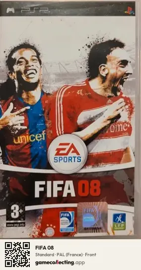 FIFA 08 PlayStation Portable, France box front