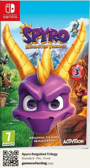 Spyro Reignited Trilogy Nintendo Switch, PAL box front