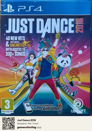 Just Dance 2018 PlayStation 4, PAL box front