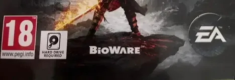 Dragon Age: Inquisition, the PEGI square on its front