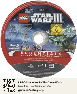 LEGO Star Wars III: The Clone Wars PlayStation 3, PAL disc