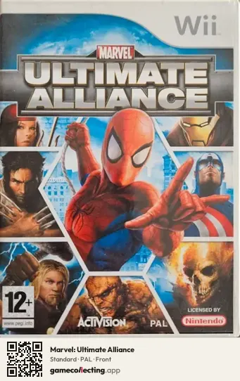Marvel: Ultimate Alliance Nintendo Wii, PAL box front