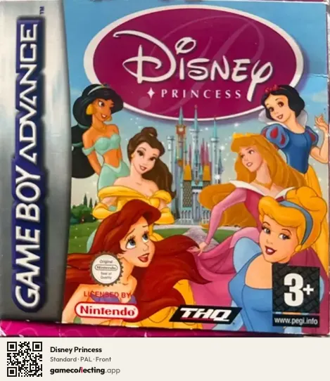 Disney Princess Game Boy Advance, PAL box front