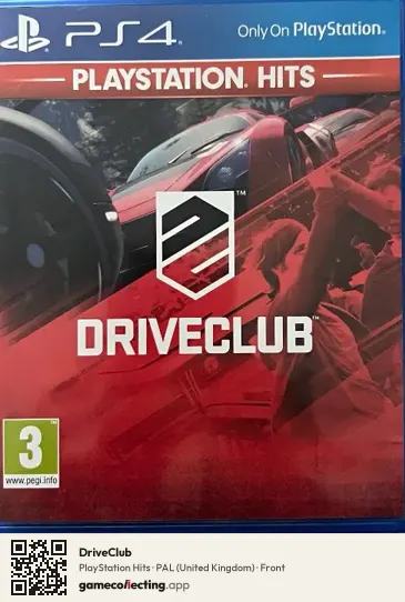 DriveClub PlayStation 4, United Kingdom box front