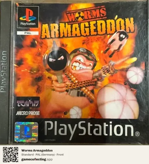 Worms Armageddon PlayStation, Germany box front