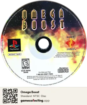Omega Boost PlayStation, NTSC disc