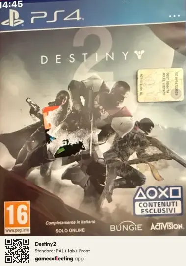 Destiny 2 PlayStation 4, Italy box front