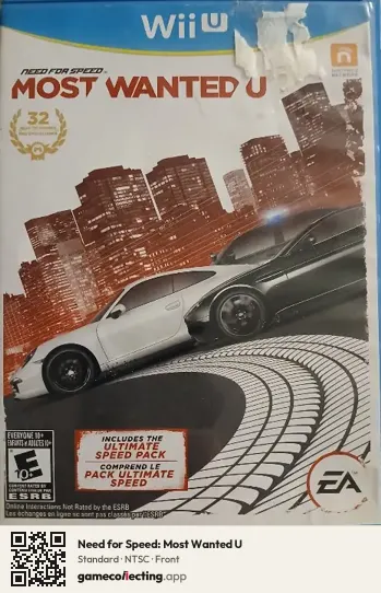 Need for Speed: Most Wanted U Nintendo Wii U, NTSC box front