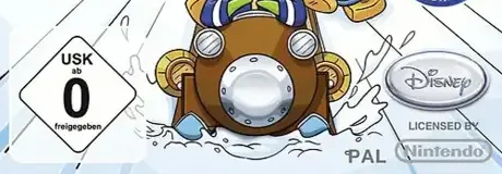 Club Penguin: Game Day!, the USK square on its front