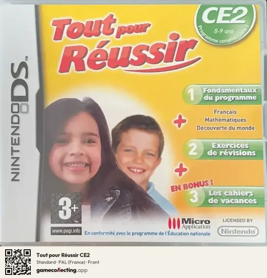Tout pour Réussir CE2 Nintendo DS, France box front