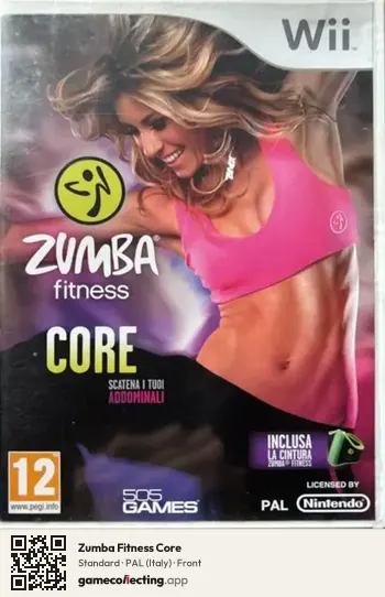Zumba Fitness Core Nintendo Wii, Italy box front