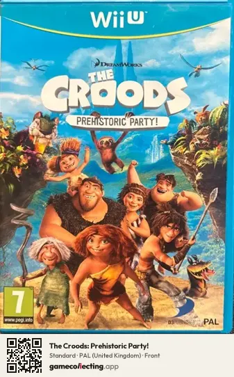 The Croods: Prehistoric Party! Nintendo Wii U, United Kingdom box front