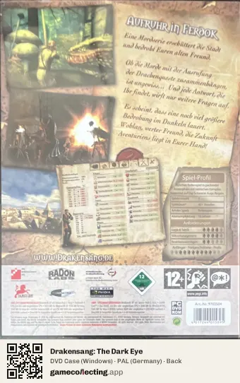 Drakensang: The Dark Eye Computer, Germany box back