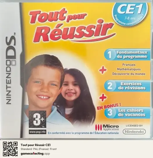 Tout pour Réussir CE1 Nintendo DS, France box front