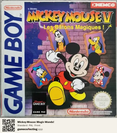 Mickey Mouse: Magic Wands! Game Boy, PAL box front