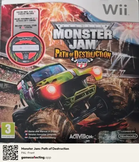 Monster Jam: Path of Destruction Nintendo Wii, PAL box front