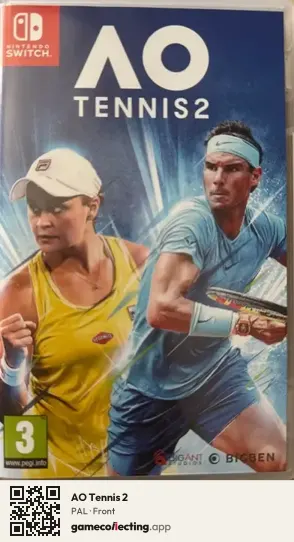 AO Tennis 2 Nintendo Switch, PAL box front