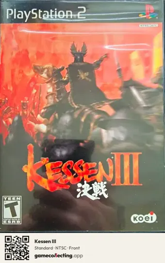 Kessen III PlayStation 2, NTSC box front