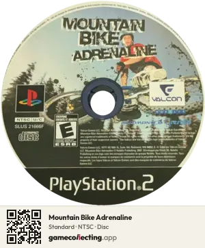 Mountain Bike Adrenaline PlayStation 2, NTSC disc
