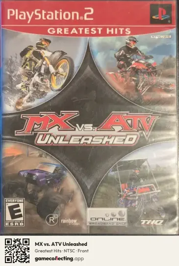MX vs. ATV Unleashed PlayStation 2, NTSC box front