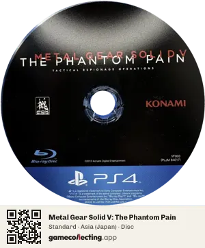 Metal Gear Solid V: The Phantom Pain PlayStation 4, Asia disc