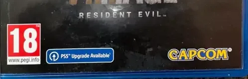 Resident Evil Village, the PEGI square on its front