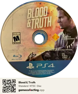 Blood & Truth PlayStation 4, NTSC disc