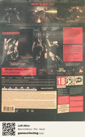 Left Alive PlayStation 4, PAL box back