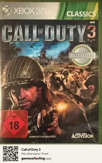 Call of Duty 3 Xbox 360, Germany box front