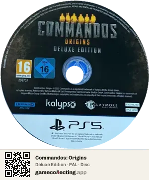 Commandos: Origins PlayStation 5, PAL disc