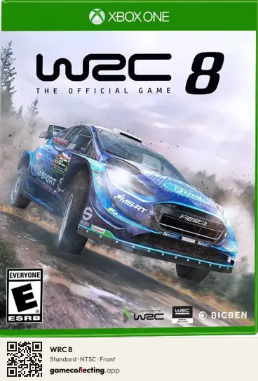 WRC 8 Xbox One, NTSC box front