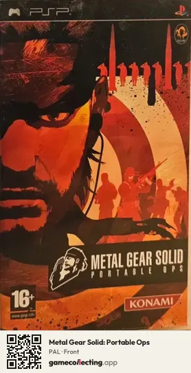 Metal Gear Solid: Portable Ops PlayStation Portable, PAL box front