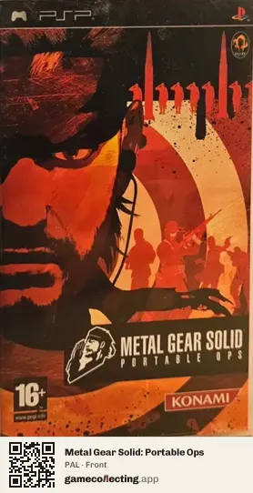 Metal Gear Solid: Portable Ops PlayStation Portable, PAL box front
