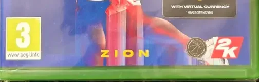 NBA 2K21, the PEGI square on its front
