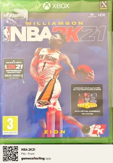 NBA 2K21 Xbox One, PAL box front