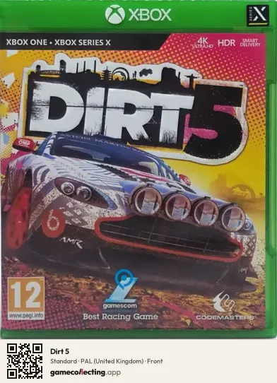 Dirt 5 Xbox One, United Kingdom box front