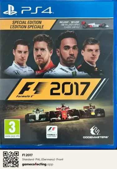 F1 2017 PlayStation 4, Germany box front