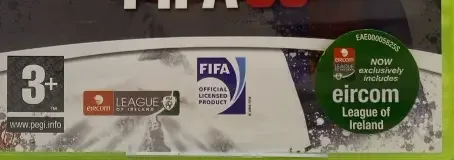 FIFA 08, the PEGI square on its front