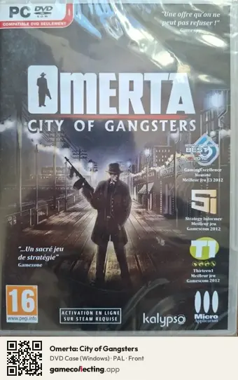 Omerta: City of Gangsters Computer, PAL box front