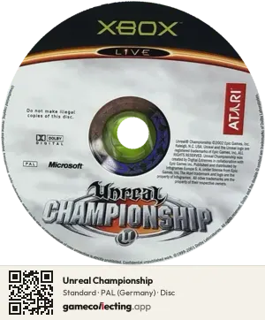Unreal Championship Xbox, PAL disc
