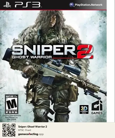 Sniper: Ghost Warrior 2 PlayStation 3, NTSC box front